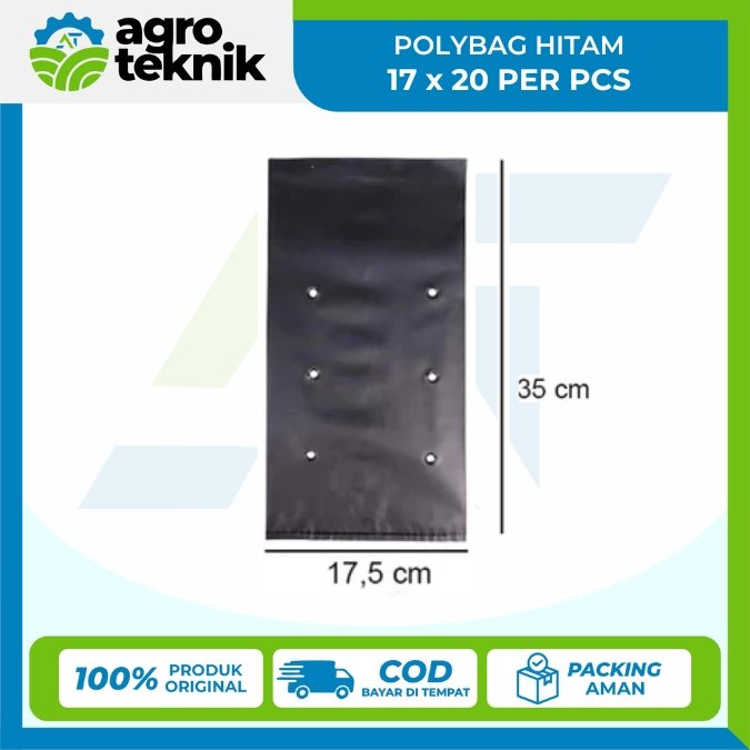 Polybag Hitam Ukuran 17 x 20 Per Pcs Polybag Hitam Ukuran 17 x 20 Per Pcs