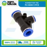 Tee 6mm PU Quick Connector 3 pcs